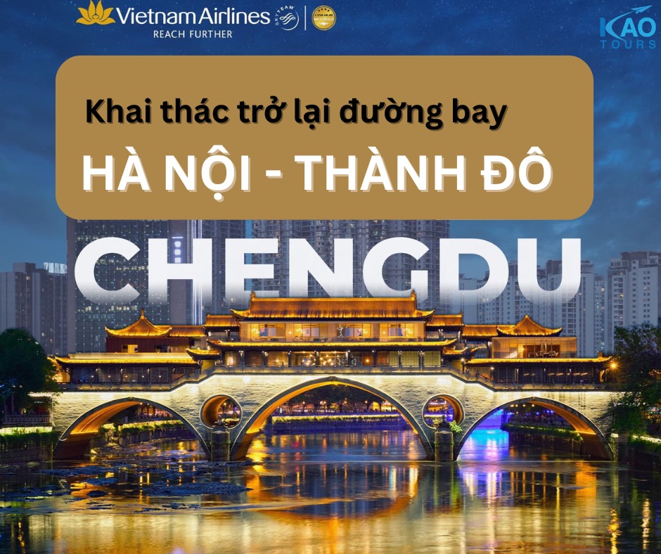 Vietnam airlines Khai thác trở lại đường bay Hà Nội – Thành Đô